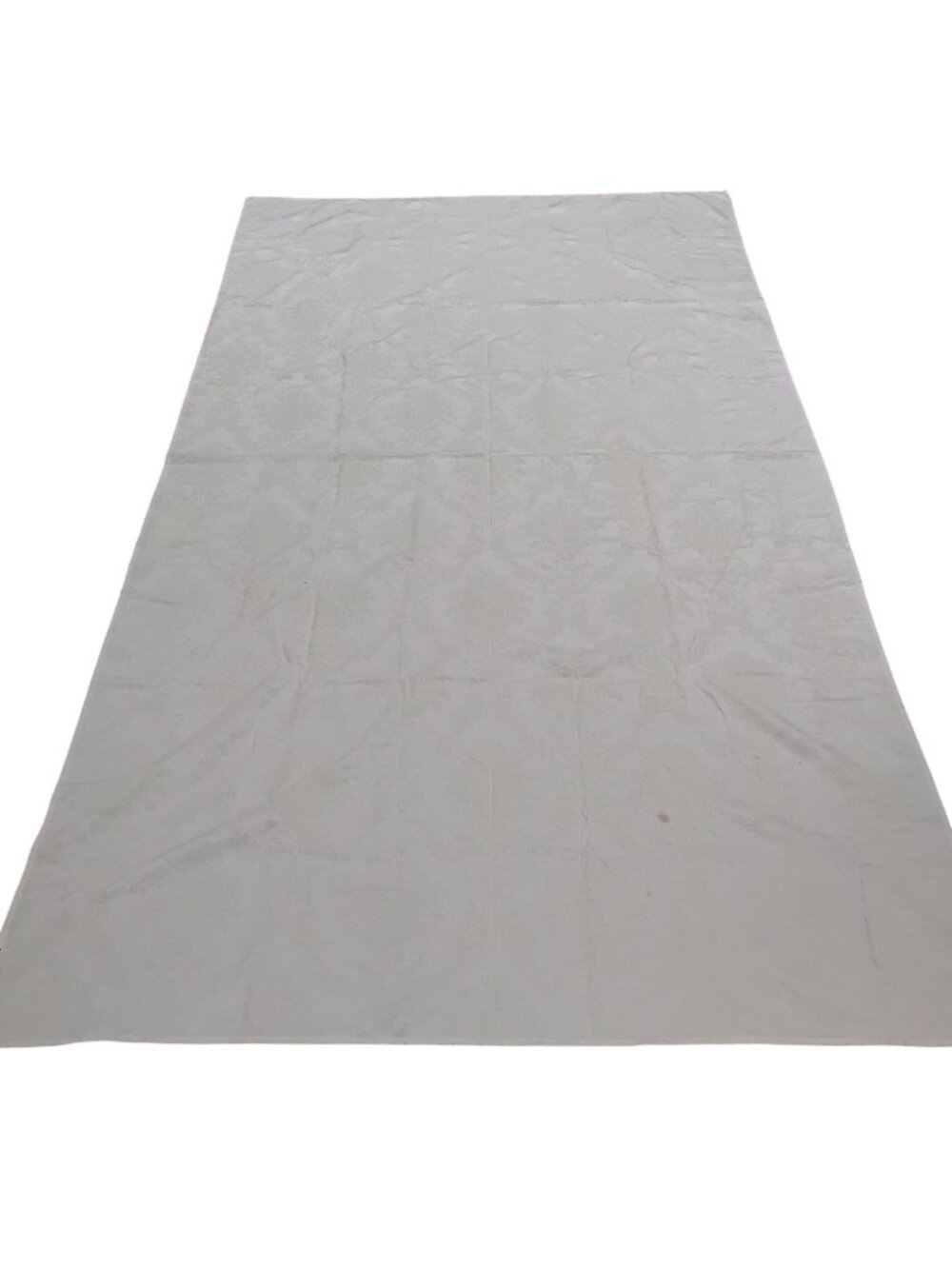Waterford Linens White Damask Tablecloth 123x69 Cotton & Polyester Elegant Flora